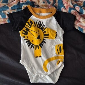 Rebels Lion Graphic Bodysuit - Black, Yellow, and White